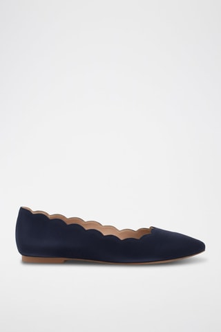 Ballerine in pelle scamosciata - Navy - Navy