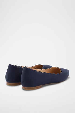 Ballerine in pelle scamosciata - Navy - Navy