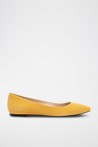 Ballerine in pelle scamosciata - Senape - Giallo