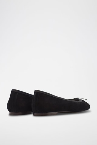 Ballerine in pelle scamosciata - Nero - Nero