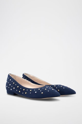 Ballerine in pelle scamosciata - Navy - Navy