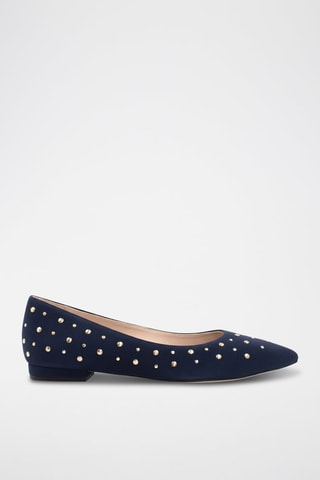 Ballerine in pelle scamosciata - Navy - Navy