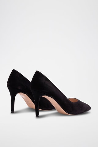 Décolleté in pelle scamosciata - Nero - Nero