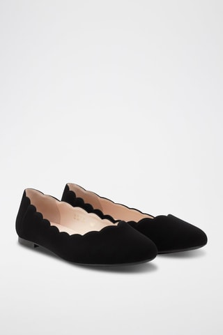 Ballerine in pelle scamosciata - Nero - Nero