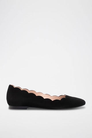 Ballerine in pelle scamosciata - Nero - Nero