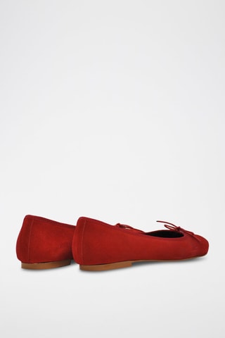 Ballerine in pelle scamosciata - Rosso - Rosso
