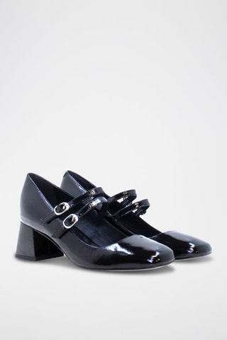 Scarpe baby con tacco in pelle nappa - Nero - Nero