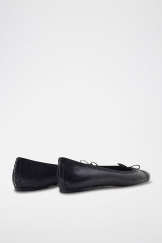 Ballerine in pelle - Nero - Bianco e nero