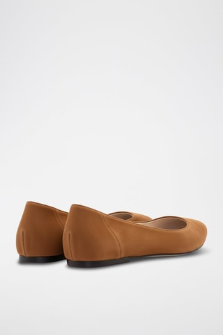 Ballerine in pelle scamosciata - Cammello - Marrone