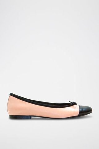 Ballerine in pelle nappa - Nero - Nero e beige