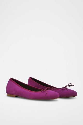 Ballerine in crosta di pelle - Fucsia - Rosa
