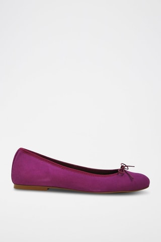 Ballerine in crosta di pelle - Fucsia - Rosa