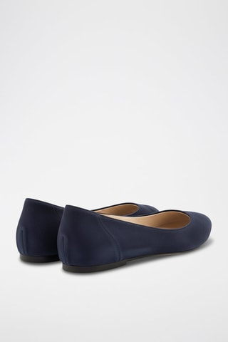 Ballerine in pelle scamosciata - Navy - Navy