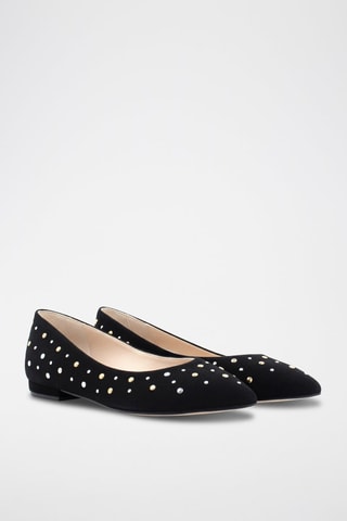 Ballerine in pelle scamosciata - Nero - Nero