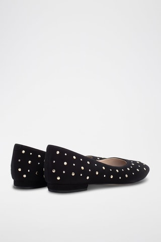 Ballerine in pelle scamosciata - Nero - Nero