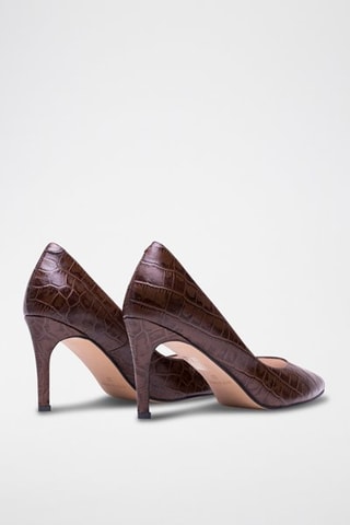 Décolleté in pelle - Marrone - Marrone