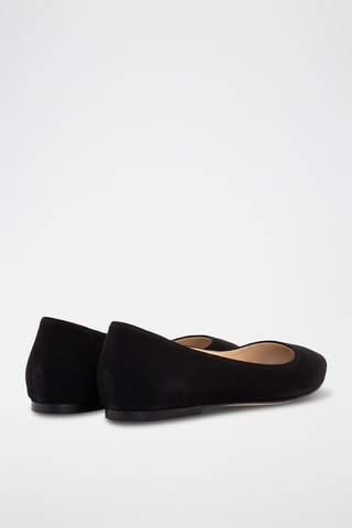 Ballerine in pelle scamosciata - Nero - Nero