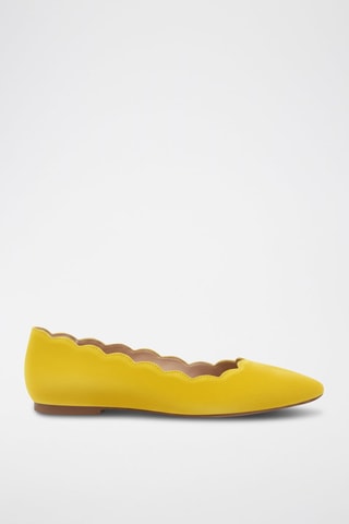 Ballerine in pelle scamosciata - Giallo - Giallo