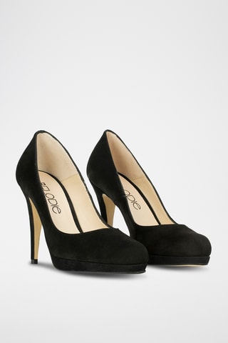 Décolleté in pelle scamosciata - Nero