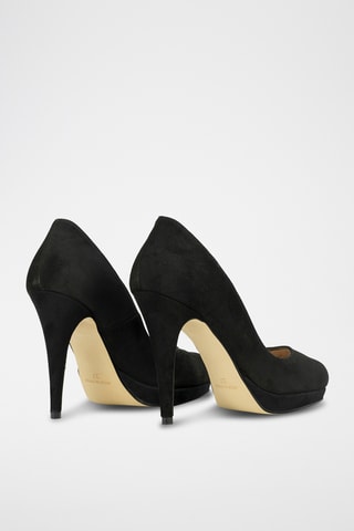 Décolleté in pelle scamosciata - Nero