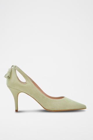 Décolleté in pelle scamosciata - Verde