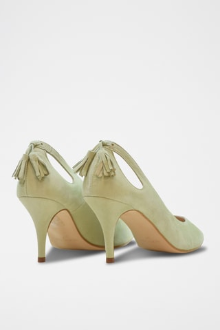 Décolleté in pelle scamosciata - Verde