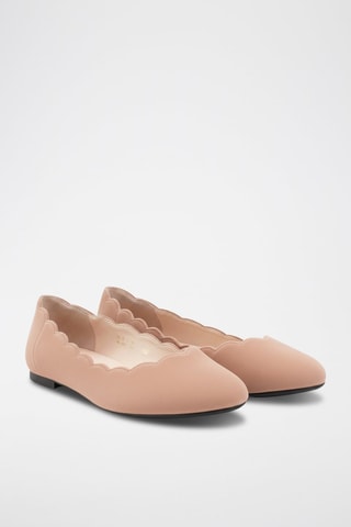 Ballerine in pelle scamosciata - Nude - Beige