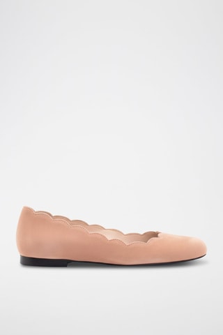 Ballerine in pelle scamosciata - Nude - Beige