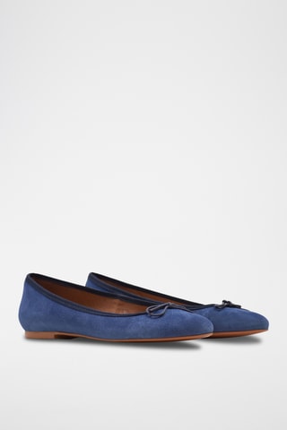 Ballerine in pelle scamosciata - Blu