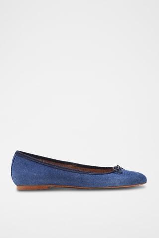 Ballerine in pelle scamosciata - Blu