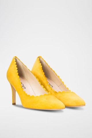 Décolleté in pelle scamosciata - Giallo