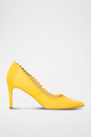 Décolleté in pelle scamosciata - Giallo