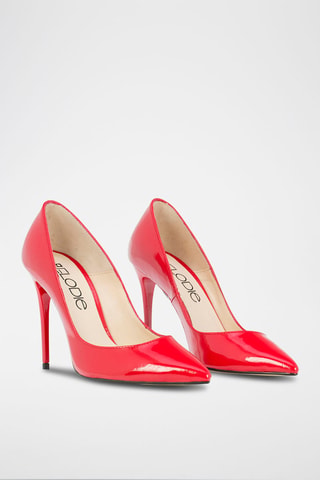 Décolleté in pelle verniciata - Rosso