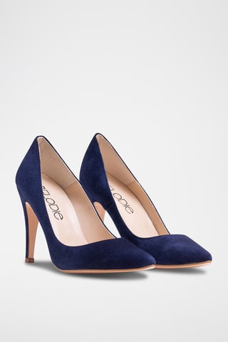 Décolleté in pelle scamosciata - Navy