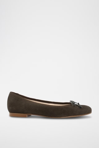 Ballerine in pelle scamosciata - Grigio