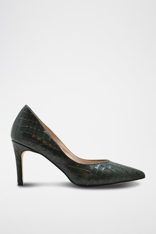 Décolleté in pelle verniciata - Verde