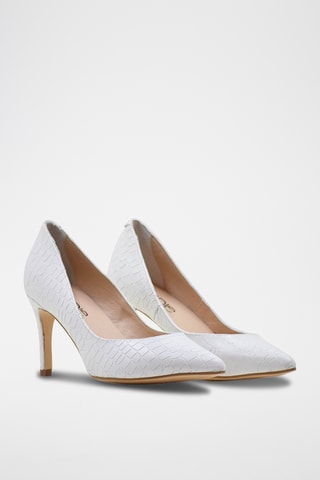 Décolleté in pelle verniciata - Bianco