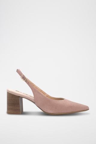 Décolleté in pelle scamosciata - Beige