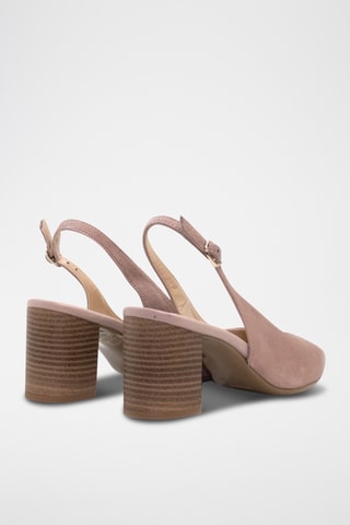 Décolleté in pelle scamosciata - Beige