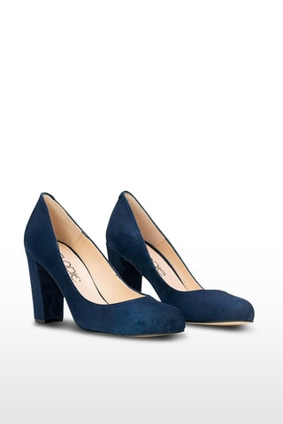 Décolleté in pelle scamosciata - Navy