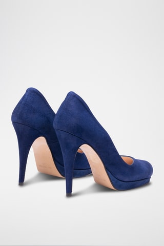 Décolleté in pelle scamosciata - Navy