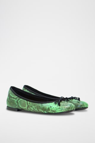 Ballerine in pelle - Verde