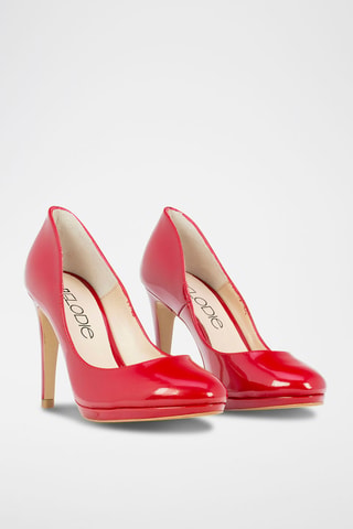 Décolleté in pelle verniciata - Rosso