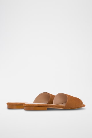 Ciabatte in pelle scamosciata - Marrone