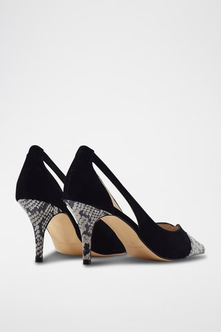 Décolleté in pelle - Nero