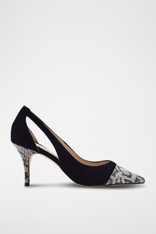 Décolleté in pelle - Nero