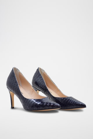 Décolleté in pelle verniciata - Navy