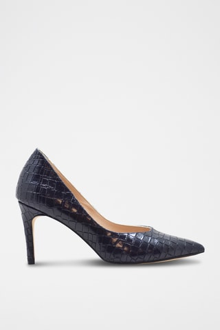 Décolleté in pelle verniciata - Navy
