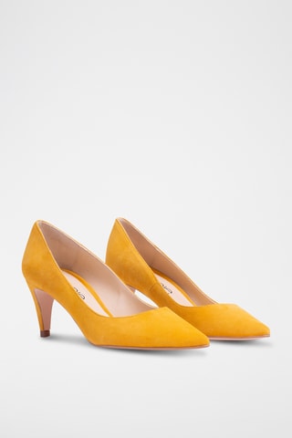 Décolleté in pelle scamosciata - Giallo