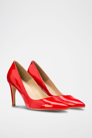 Décolleté in pelle verniciata - Rosso